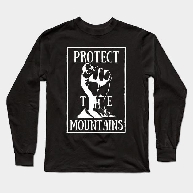 Protect the mountains Framed Long Sleeve T-Shirt by High Altitude